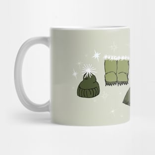 Winter weather snow lover gear cartoon illustration Mug